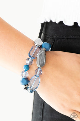 Rockin Rock Candy - Blue Bracelet - Paparazzi Accessories