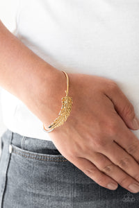 How Do You Like This FEATHER? - Gold Bracelet - Paparazzi Accessories