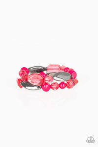 Rockin Rock Candy - Pink Bracelet - Paparazzi Accessories - Sassysblingandthings