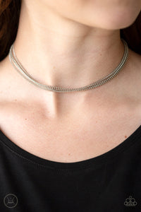 If You Dare - Silver Necklace - Paparazzi Accessories