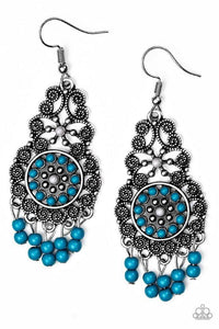 Courageously Congo - Blue Earrings - Paparazzi Accessories - Sassysblingandthings