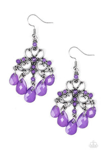 Dip It GLOW - Purple Earrings - Paparazzi Accessories - Sassysblingandthings