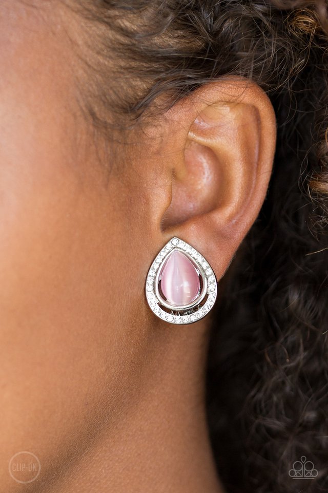 noteworthy-shimmer-pink-clip-on-earrings-paparazzi-accessories