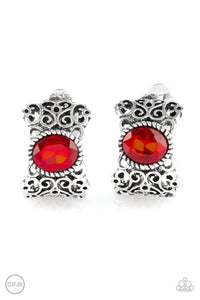 glamorously-grand-duchess-red-clip-on-earrings-paparazzi-accessories