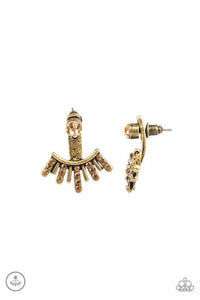 Diva Dynamite - Brass Post Earrings - Paparazzi Accessories - Sassysblingandthings