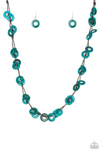 Waikiki Winds - Blue Necklace - Paparazzi Accessories - Sassysblingandthings
