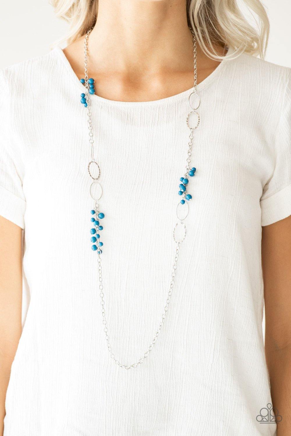 Flirty Foxtrot - Blue Necklace - Paparazzi Accessories - Sassysblingandthings