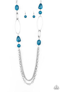 Pleasant Promenade - Blue Necklace - Paparazzi Accessories - Sassysblingandthings