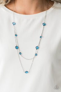 Raise Your Glass - Blue Necklace - Paparazzi Accessories