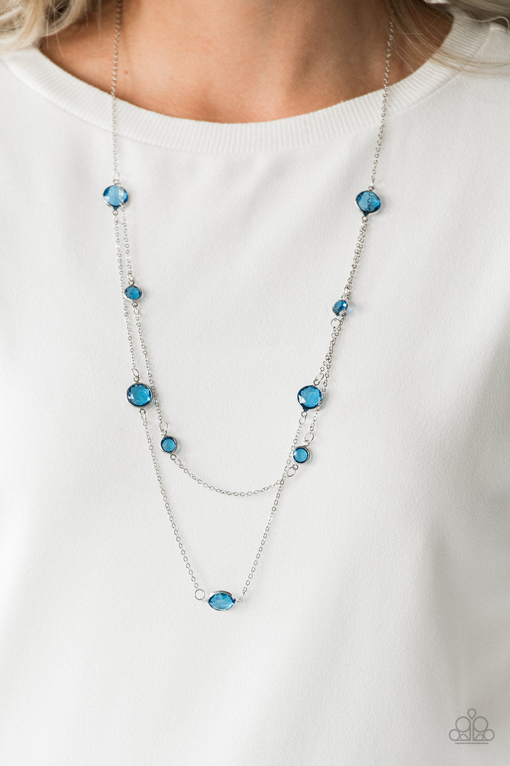 Raise Your Glass - Blue Necklace - Paparazzi Accessories