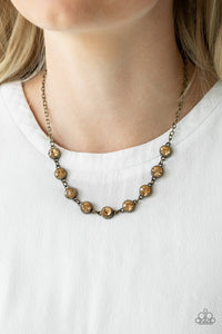 Starlit Socials - Brass Necklace - Paparazzi Accessories