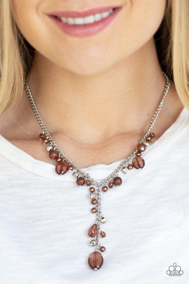 Crystal Couture - Brown Necklace - Paparazzi Accessories - Sassysblingandthings