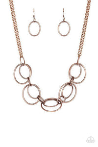 Urban Orbit - Copper Necklace - Paparazzi Accessories - Sassysblingandthings