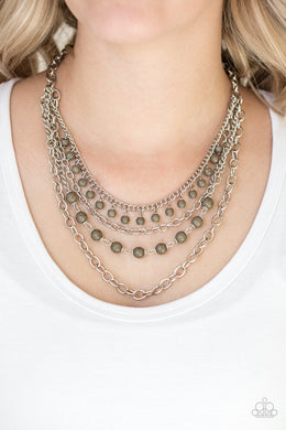 Ground Forces - Green Necklace - Paparazzi Accessories