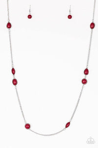 Pacific Piers - Red Necklace - Paparazzi Accessories - Sassysblingandthings