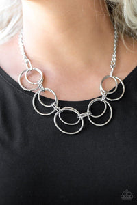 Urban Orbit - Silver Necklace - Paparazzi Accessories - Sassysblingandthings