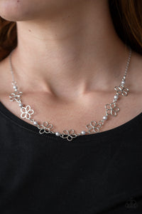 Always Abloom - Silver Necklace - Paparazzi Accessories