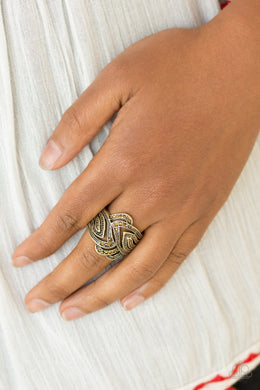 Fire and Ice - Brass Ring - Paparazzi Accessories