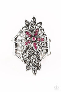 Formal Floral - Pink Ring - Paparazzi Accessories - Sassysblingandthings
