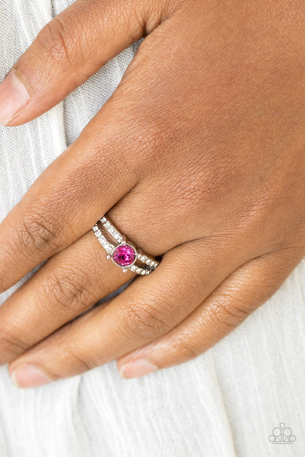 Dream Sparkle - Pink Ring - Paparazzi Accessories
