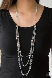 Glamour Grotto - Pink Necklace - Paparazzi Accessories