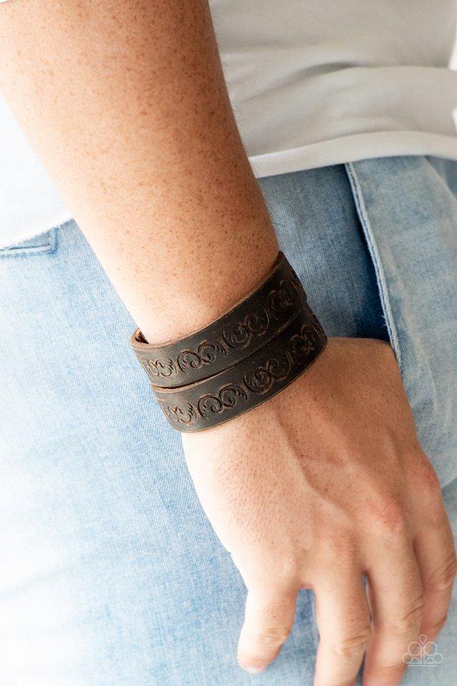 ride-and-wrangle-brown-bracelet-paparazzi-accessories