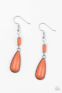 Courageously Canyon - Orange Earrings - Paparazzi Accessories - Sassysblingandthings