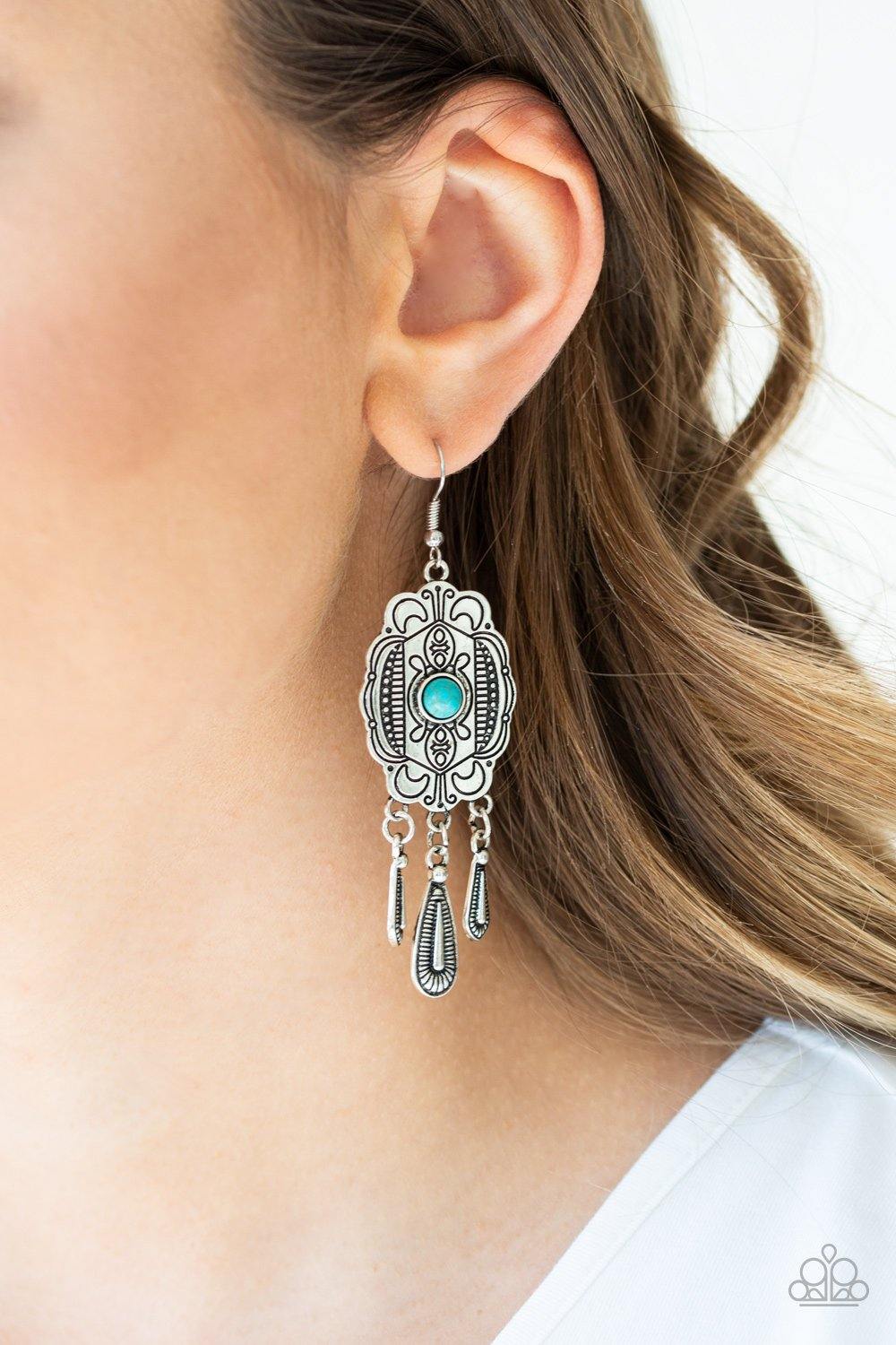 Natural Native - Blue Earrings - Paparazzi Accessories - Sassysblingandthings