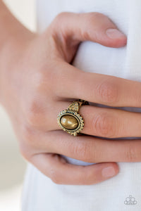 Pearl Party - Brass Ring - Paparazzi Accessories