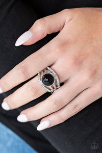 A Big Break - Black Ring - Paparazzi Accessories - Sassysblingandthings