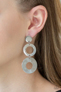 Pop Idol - Silver Post Earrings - Paparazzi Accessories