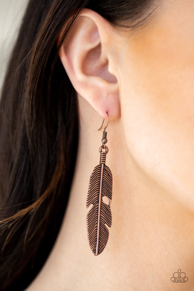 feathers-quill-fly-copper-earrings-paparazzi-accessories