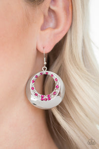 Ringed In Refinement - Pink Earrings - Paparazzi Accessories