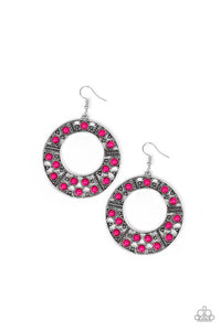 san-diego-samba-pink-earrings-paparazzi-accessories