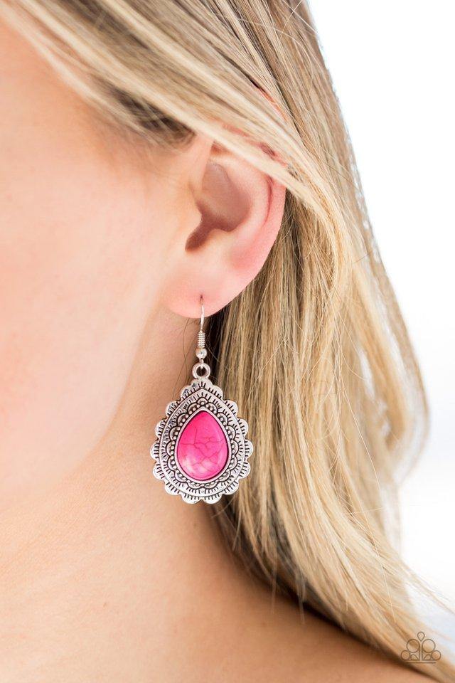mesa-mustang-pink-earrings-paparazzi-accessories