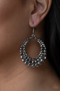 Universal Shimmer - Silver Earrings - Paparazzi Accessories