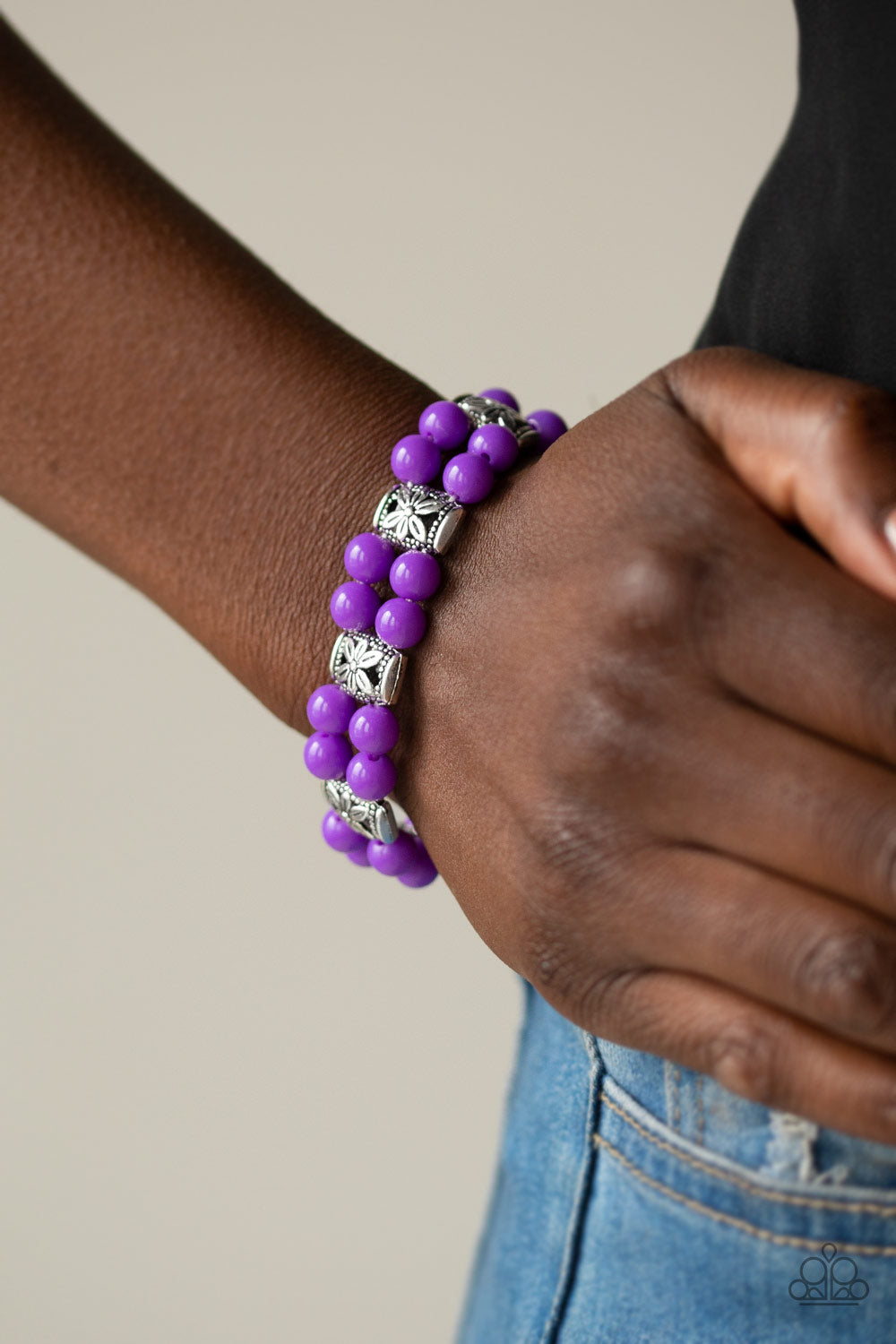 Daisy Debutante - Purple Bracelet - Paparazzi Accessories