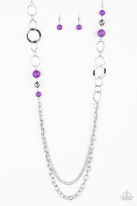 Modern Motley - Purple Necklace - Paparazzi Accessories - Sassysblingandthings