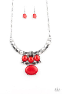 Commander In CHIEFETTE - Red Necklace - Paparazzi Accessories - Sassysblingandthings