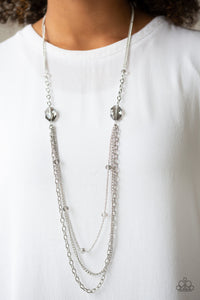Dare to Dazzle - Silver Necklace - Paparazzi Accessories
