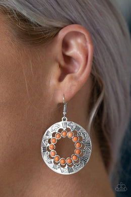 Organically Omega - Orange Earrings - Paparazzi Accessories - Sassysblingandthings