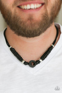Beach Cruise - Black Mens Necklace - Paparazzi Accessories - Sassysblingandthings