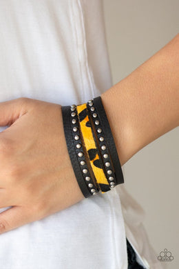 born-to-be-wildcat-yellow-bracelet-paparazzi-accessories