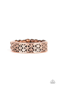 flowerbed-and-board-copper-ring-paparazzi-accessories