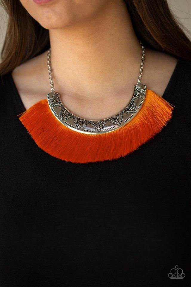 might-and-mane-orange-necklace-paparazzi-accessories