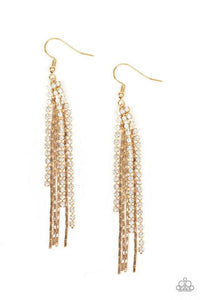 Red Carpet Bombshell - Gold Earrings - Paparazzi Accessories - Sassysblingandthings