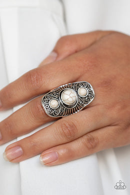 Stone Oracle - White Ring - Paparazzi Accessories
