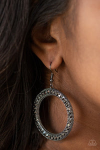 haute-halo-black-earrings-paparazzi-accessories
