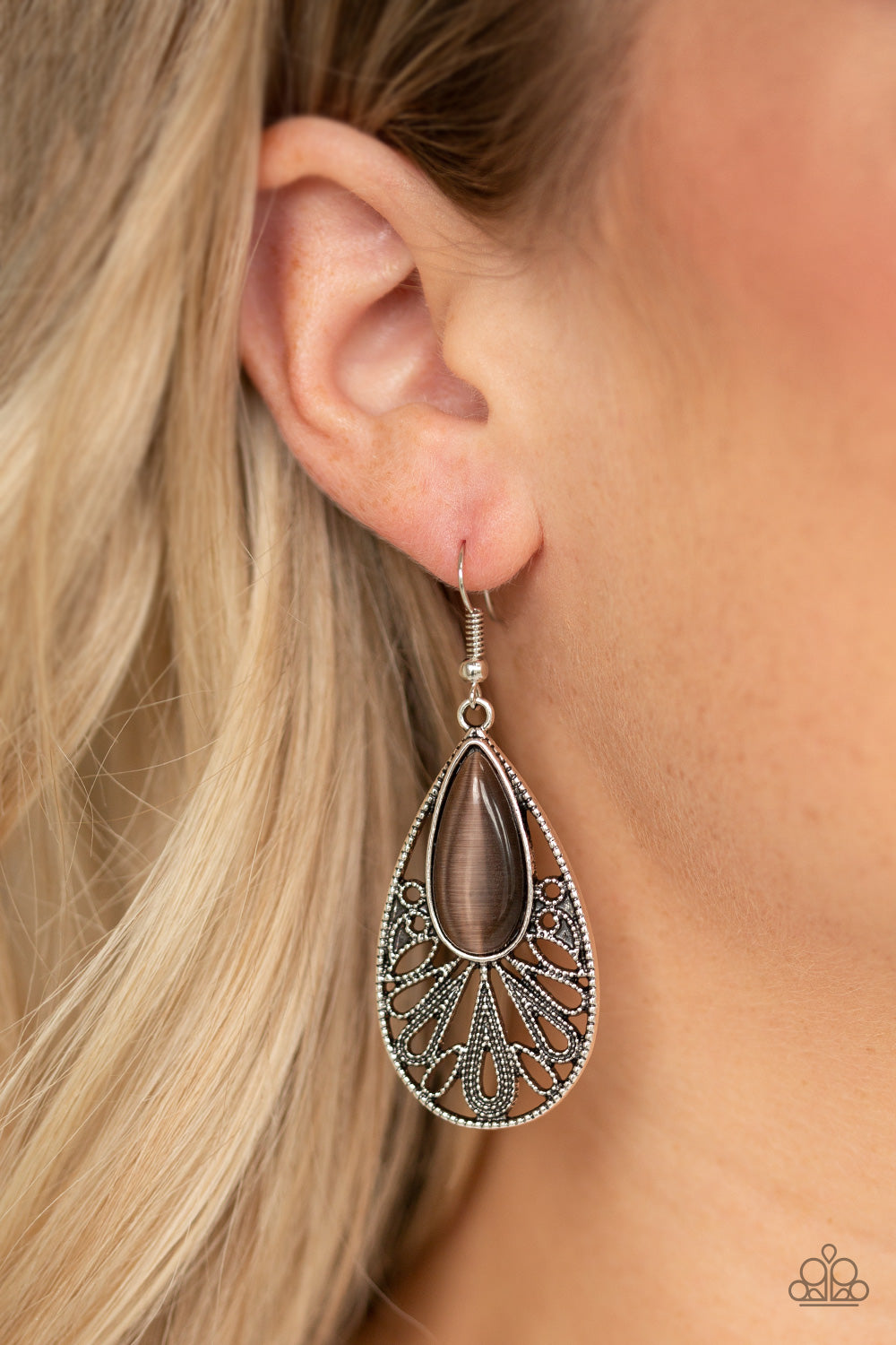 Glowing Tranquility - Brown Earrings - Paparazzi Accessories