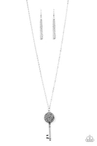 Key Keepsake - Silver Necklace - Paparazzi Accessories - Sassysblingandthings